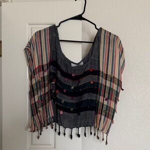 Striped Multicolor Boho Top